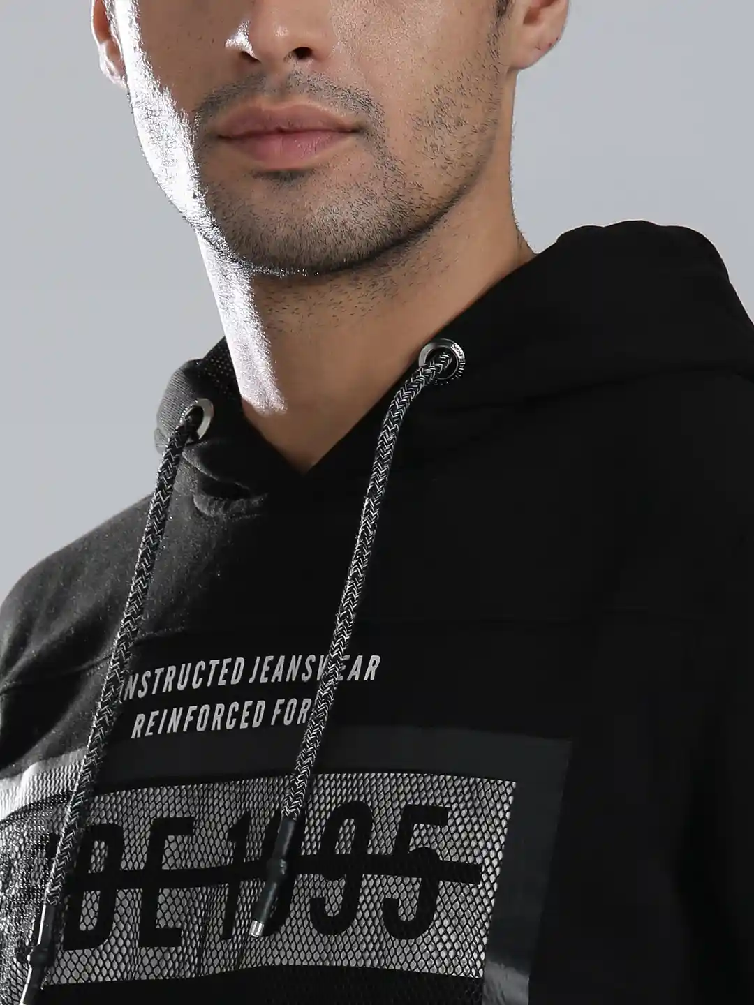 Buy SMAG Men Black Printed Hooded Sweatshirt - Sweatshirts for Men