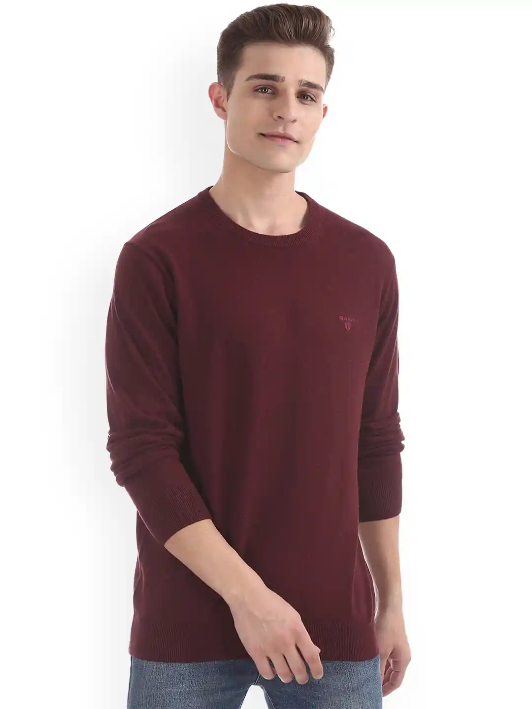 Buy GANT Men Red Solid Pullover Sweaters for Men 7691421 Myntra