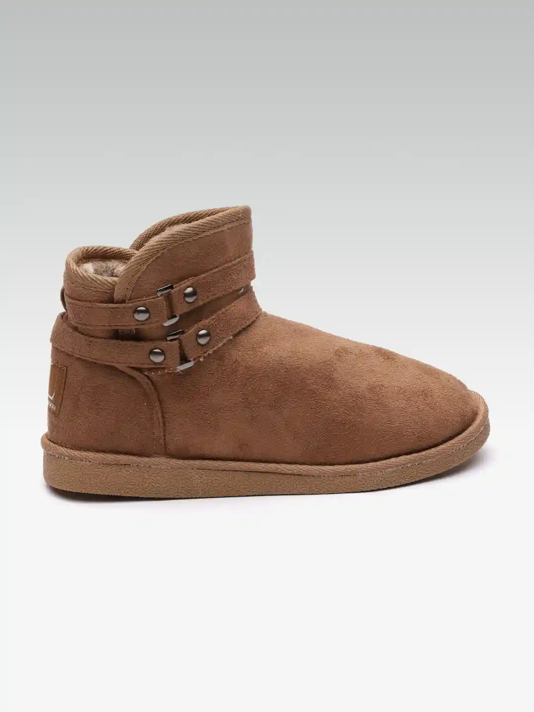 Buy Carlton London Women Brown Solid Mid-Top Uggs Casual Shoes