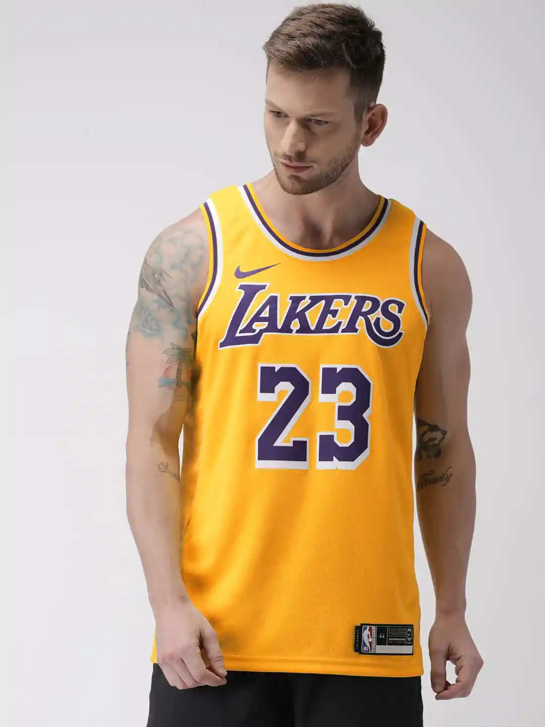 Buy Nike Men Yellow Printed Standard Fit JSY ROAD Los Angeles