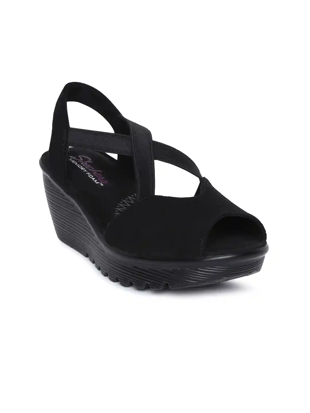 Buy Skechers Women Black Parallel Piazza Solid Heels Heels for