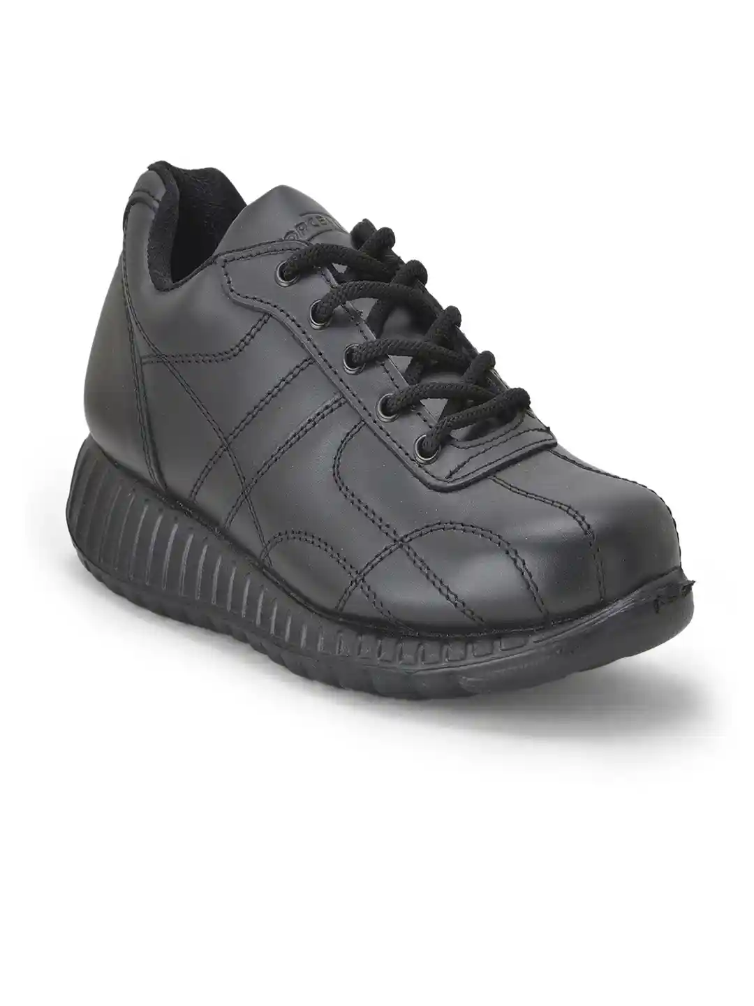 Buy Force 10 Men Black Leather Running Shoes Sports Shoes for