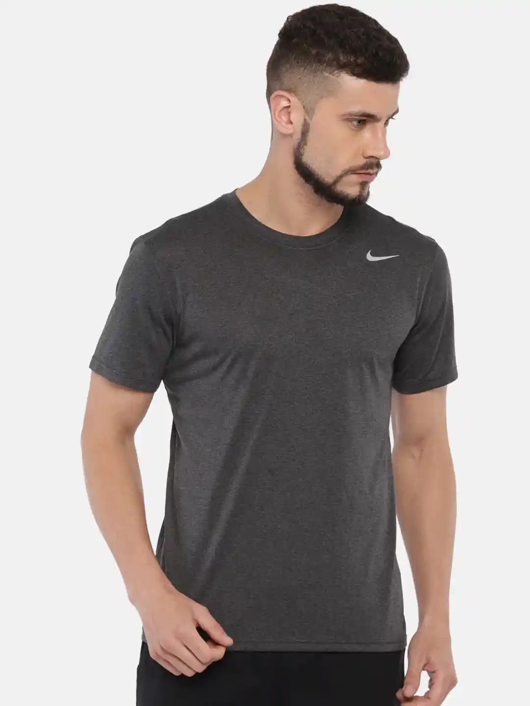 Buy Nike Men Charcoal Grey Dry-fit Lgd Training Solid T-shirt