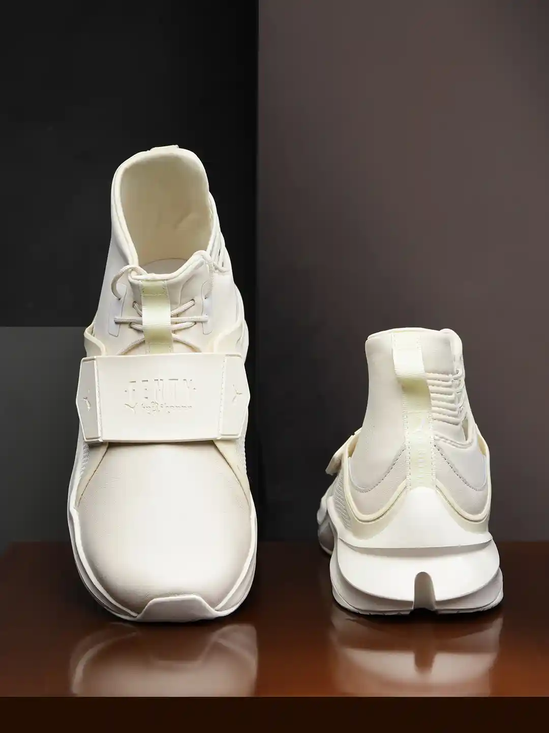 Buy Puma Women Off-White The Trainer Hi By Fenty Mid-Top Sneakers