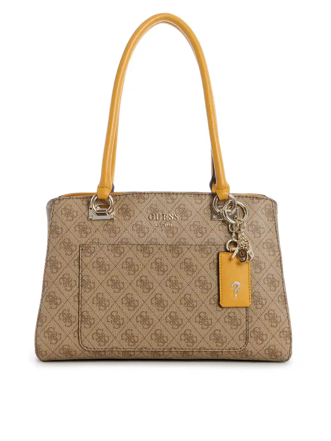 Buy GUESS Beige Brown Checked Shoulder Bag Handbags for Women