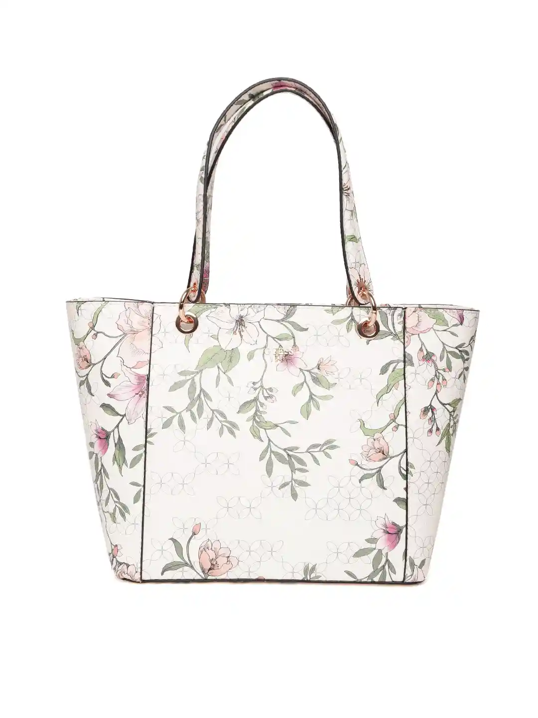 Myntra Guess Backpack 2019 GUESS Off-White Peach-Coloured Floral