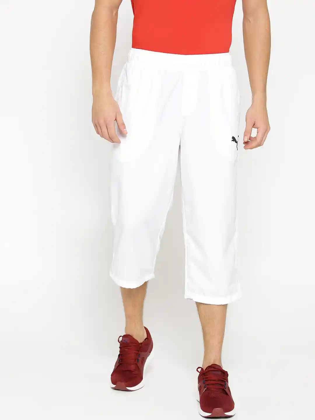 Buy Puma Men White Solid ESS Woven 3/4th Track Pants Track Pants