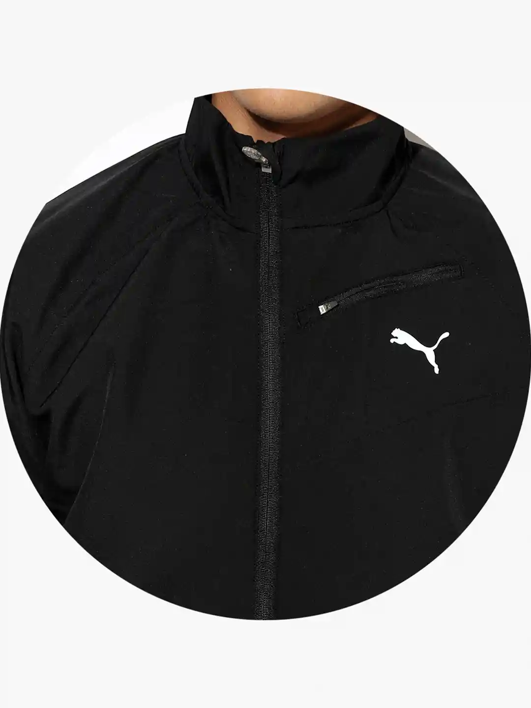 Buy Puma Men Black Solid Core-Run Lightweight Sporty Track Jacket