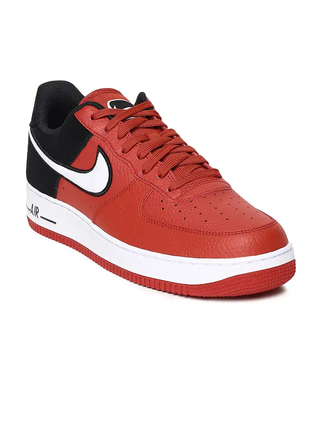 Buy Nike Men Black & Red Air Force 1 '07 LV8 1Perforated Leather