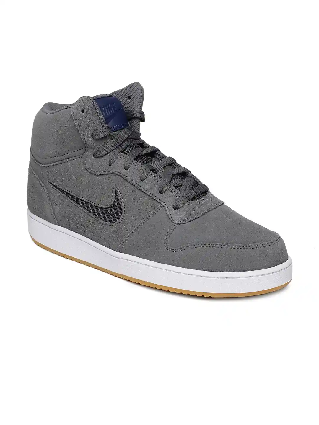 Buy Nike Men Grey Solid EBERNON MID PREM Suede Mid-Top Sneakers - Casual  Shoes for Men 8194289 | Myntra