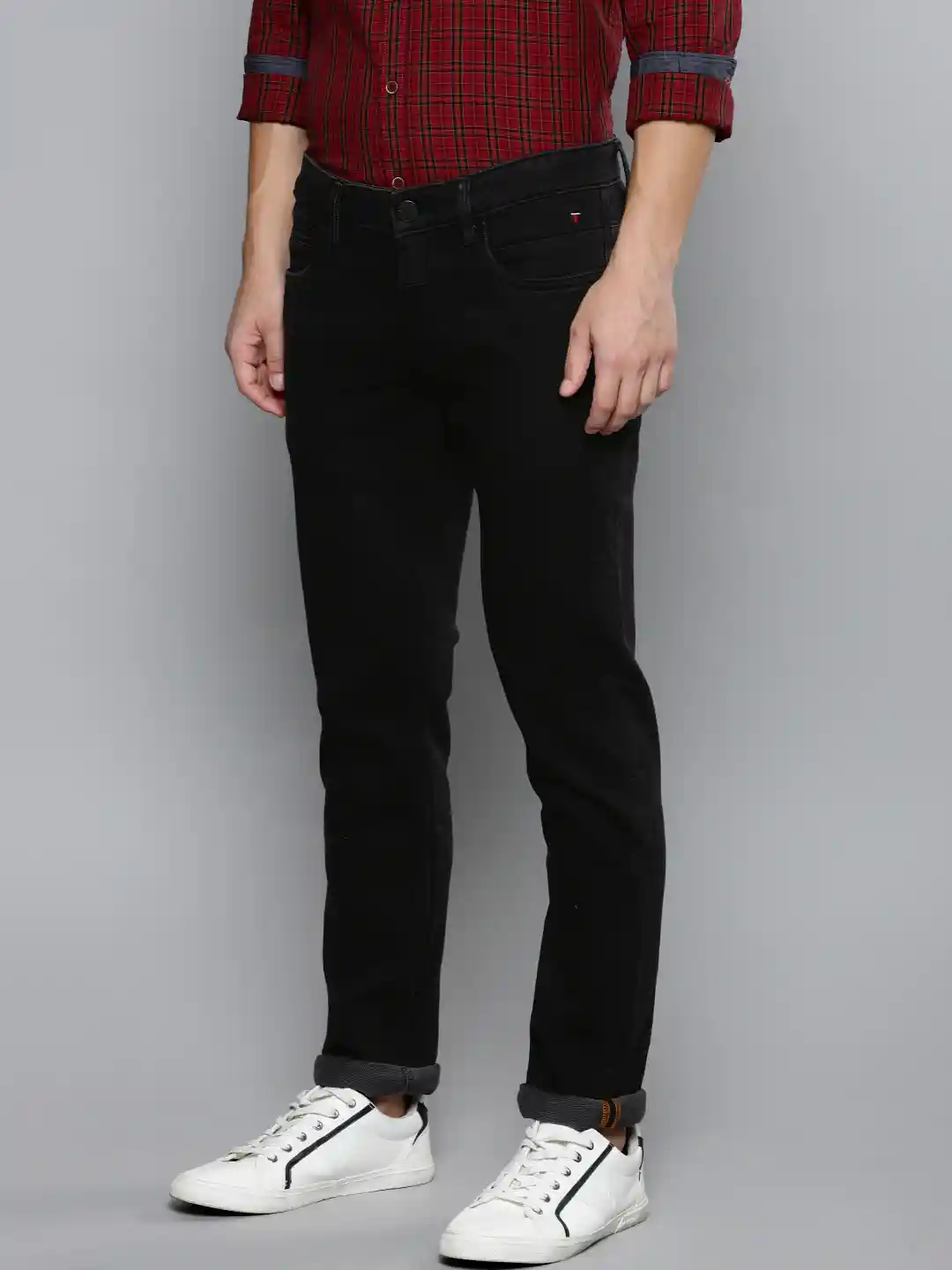 Buy Louis Philippe Jeans Men Black Slim Fit Low-Rise Clean Look