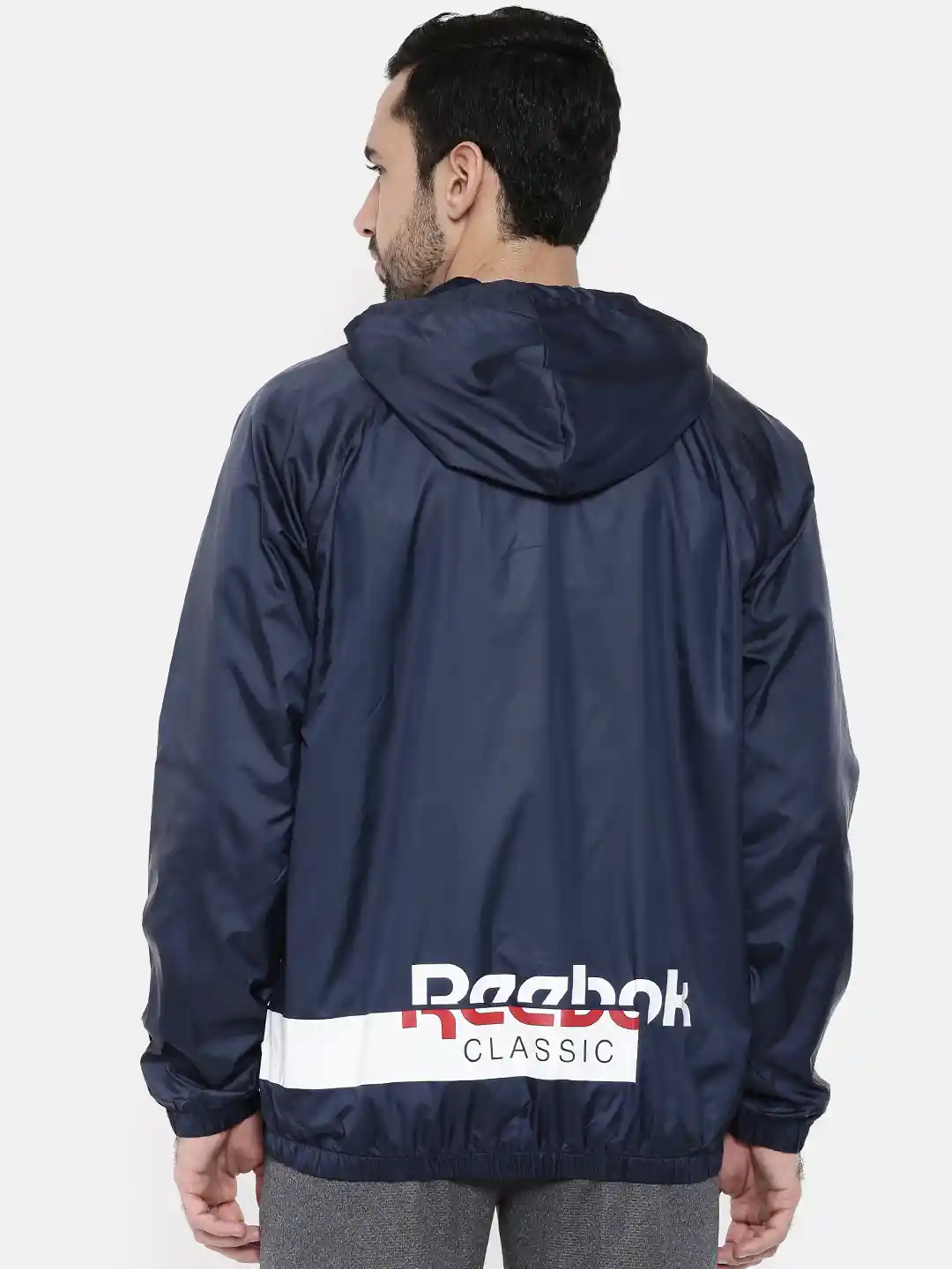 Buy Reebok Classic Men Blue Solid AC F WINDBREAKER Sporty Jacket