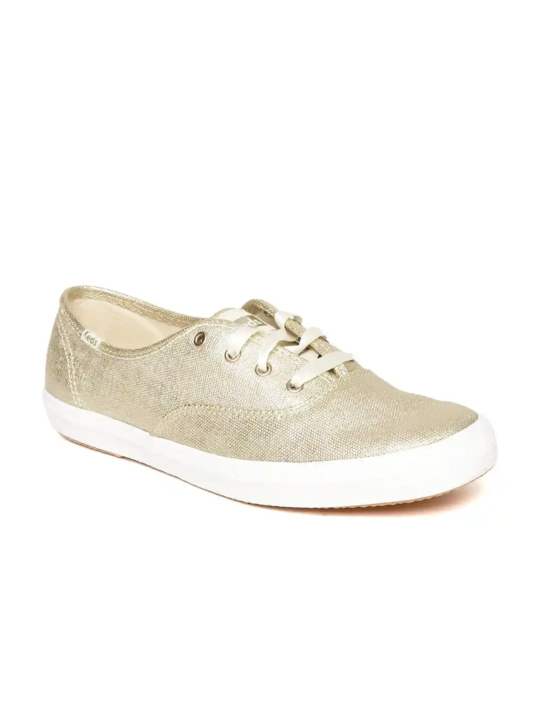 Buy Keds Women Gold-Toned Textured Sneakers Casual Shoes for