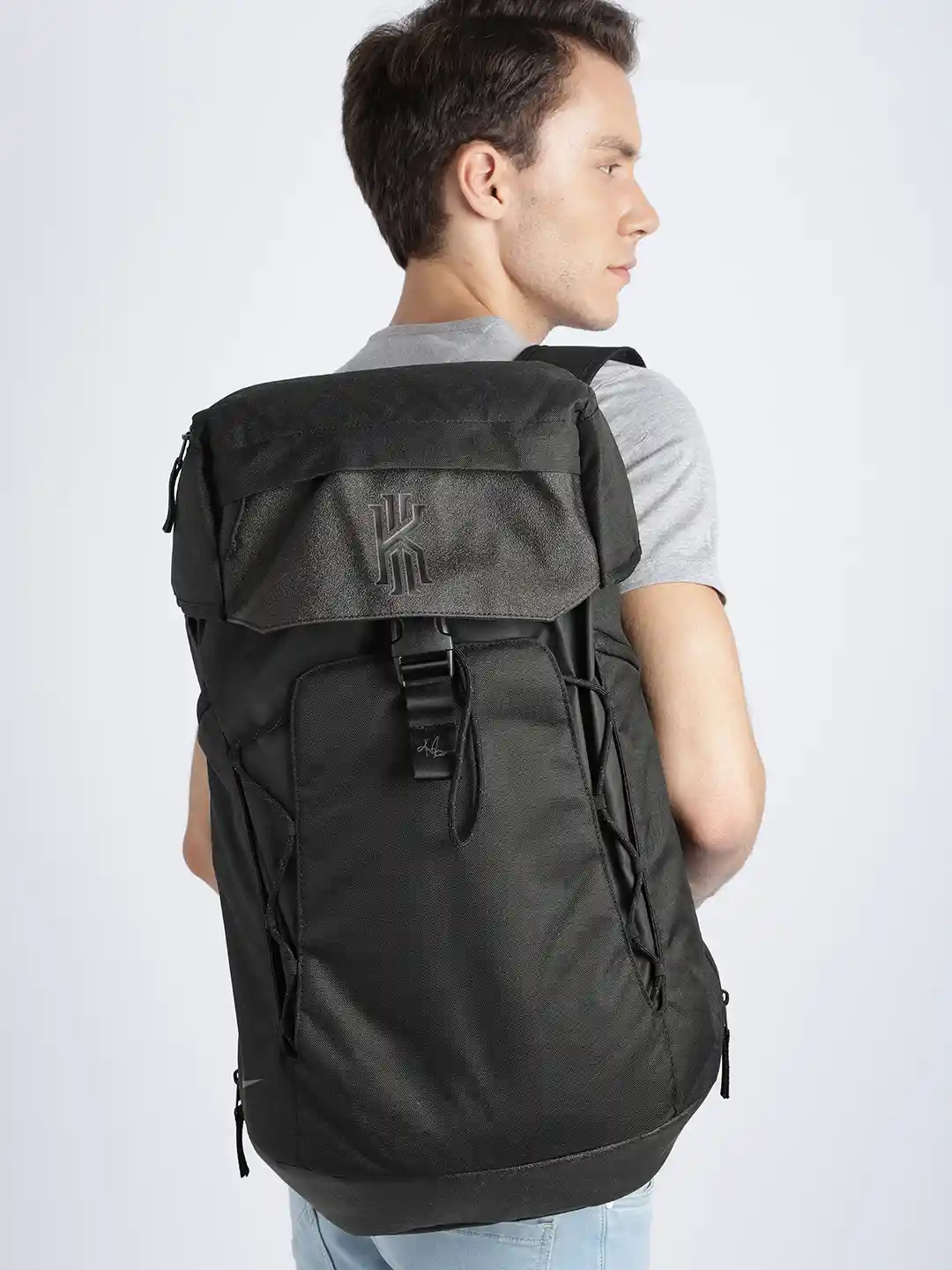 Buy Nike Men Black Solid KYRIE Backpack Backpacks for Men - Main Image