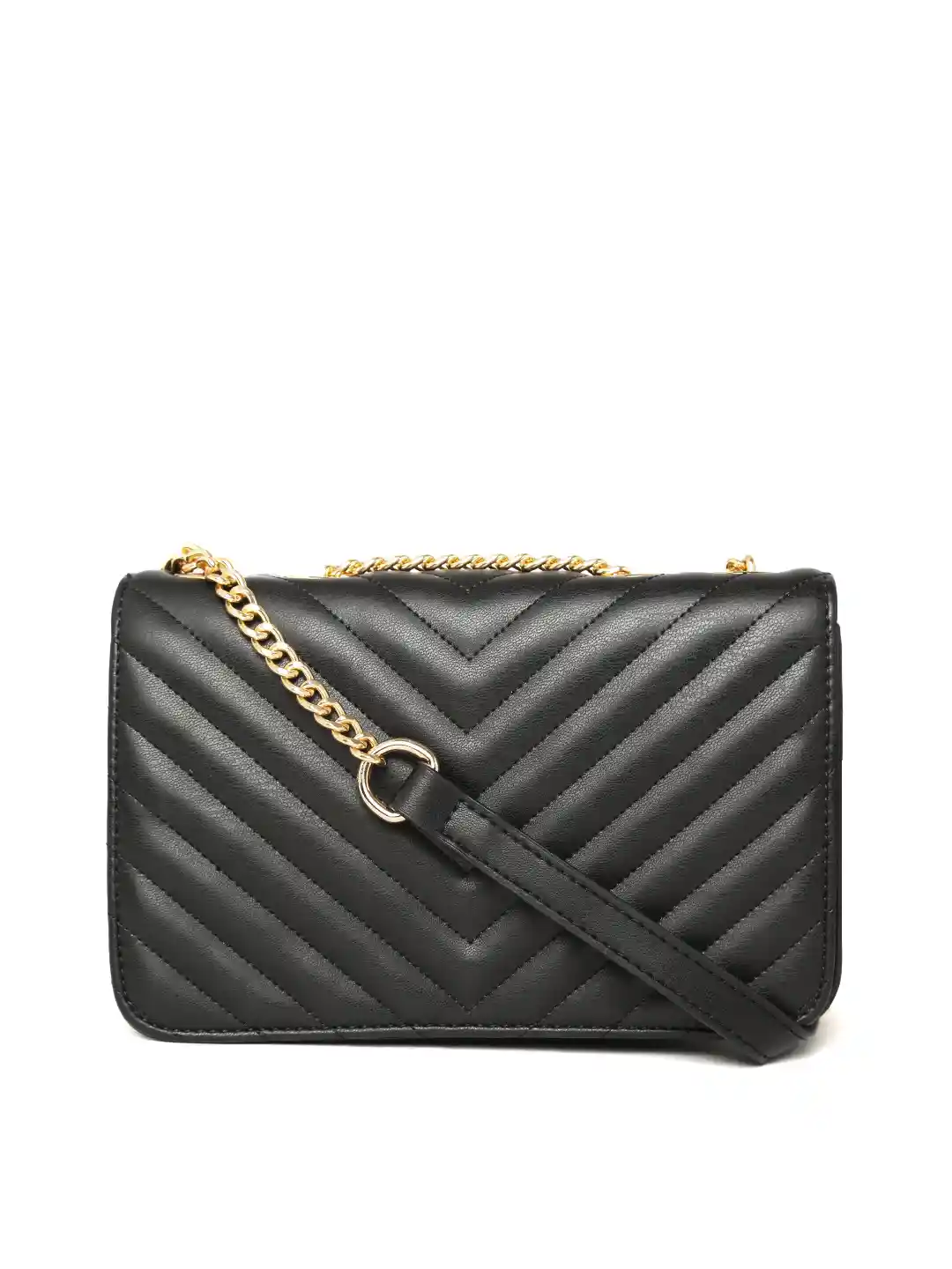 Buy FOREVER 21 Black Quilted Sling Bag Handbags for Women
