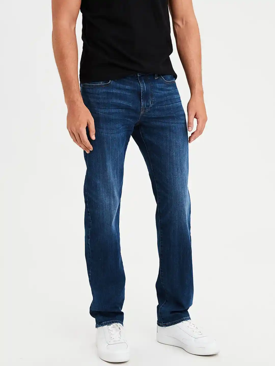 Buy AMERICAN EAGLE OUTFITTERS Men Blue Flex Original Straight Fit