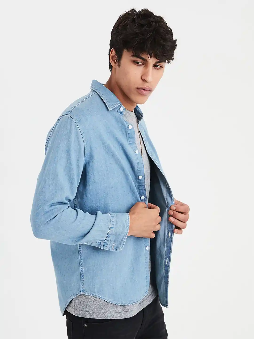 Buy AMERICAN EAGLE OUTFITTERS Men Blue Regular Fit Faded Casual