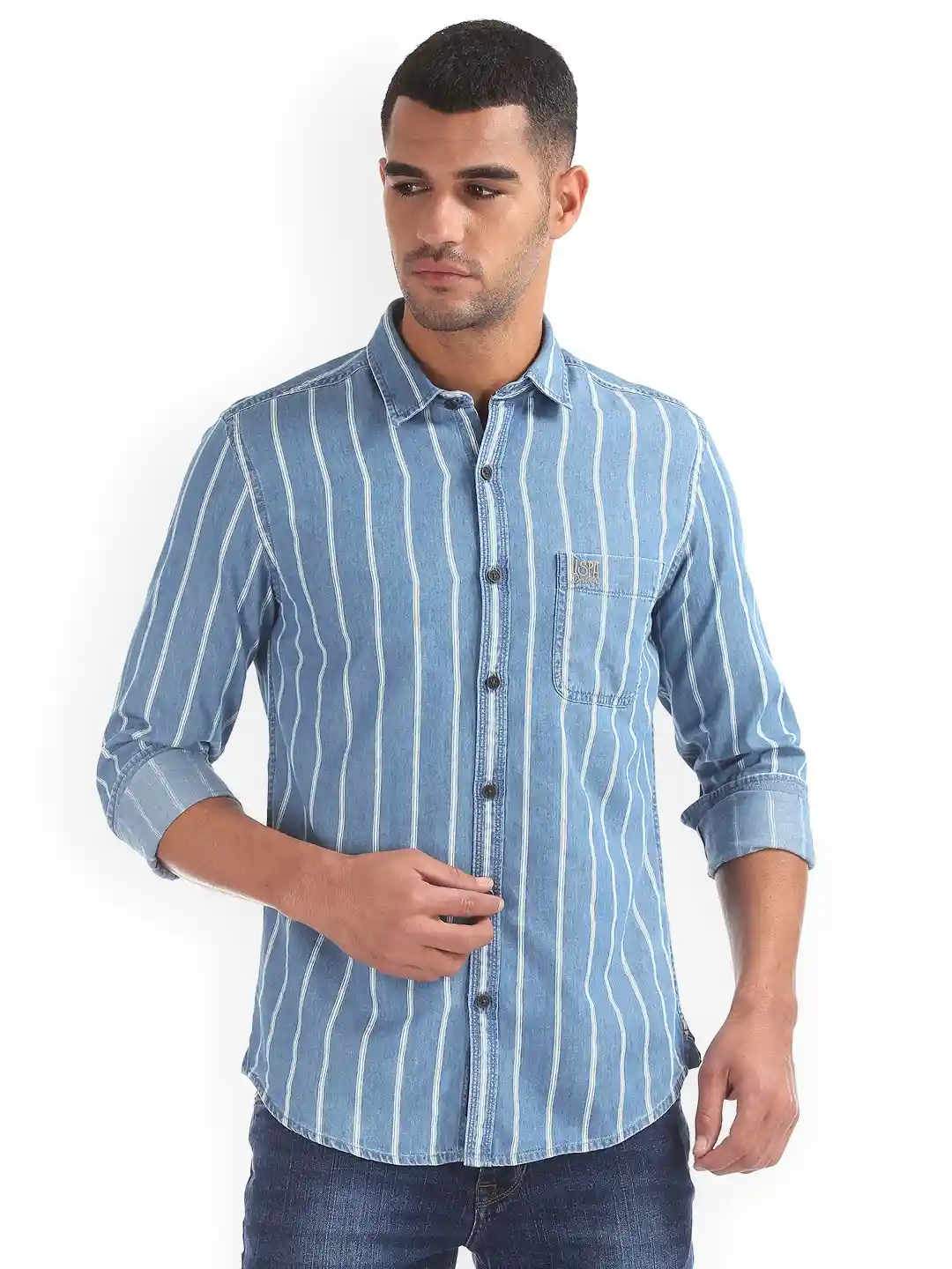 Casual Shirt Us Polo Assn Denim Co Shirts Polo Denim Men Blue