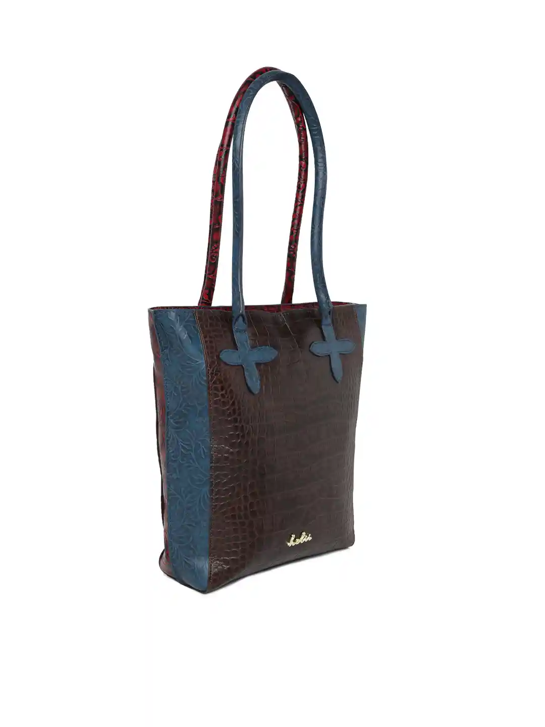 Buy Holii Brown Blue Textured Shoulder Bag Handbags for Women