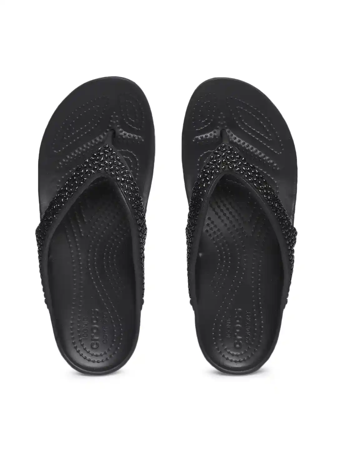 Buy Crocs Women Black Embellished Thong Flip-Flops Flip Flops