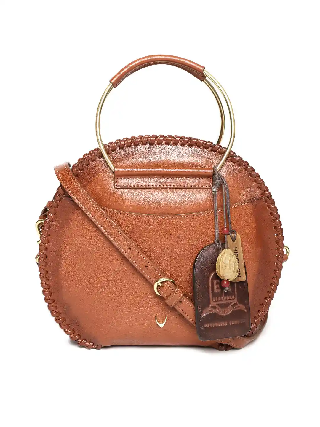 Buy Hidesign Brown Leather Solid Handheld Bag with Detachable