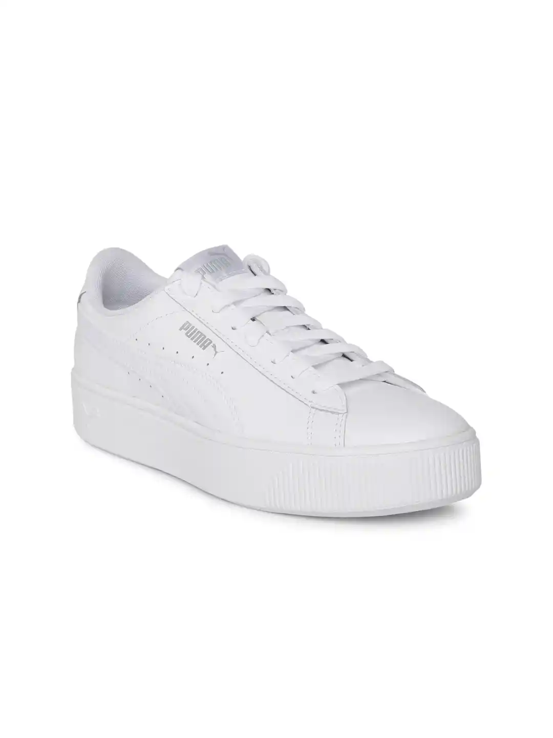 Buy Puma Women White Vikky Stacked Leather Sneakers Casual Shoes