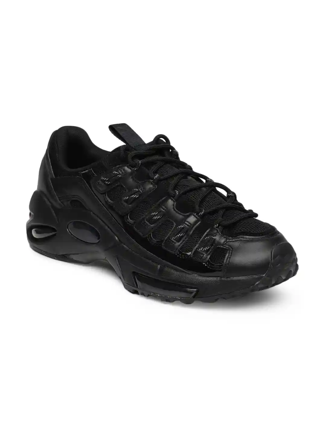 Buy Puma Men Black Cell Endura Reflective Leather Sneakers - Main Image
