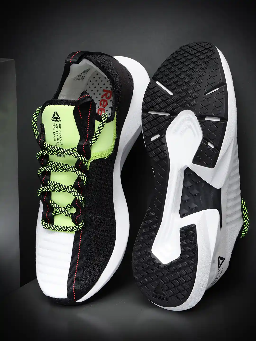 Buy Reebok Men White Black Sole Fury Running Shoes Sports - Main Image
