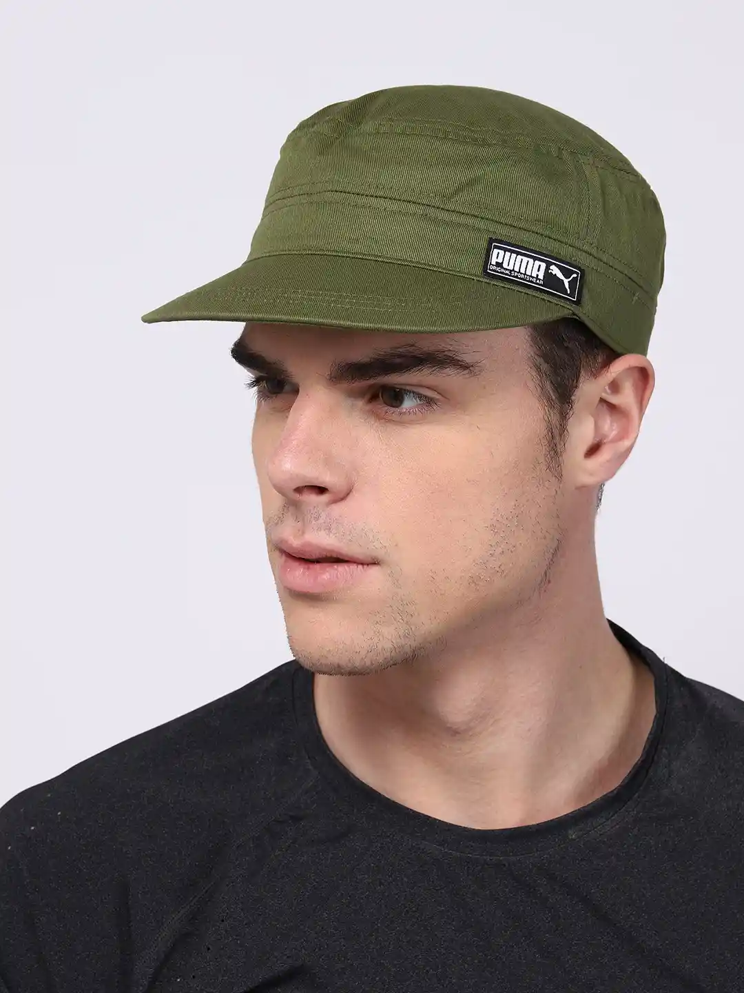 Buy Puma Unisex Olive Green Solid Baseball Military Cap Caps for