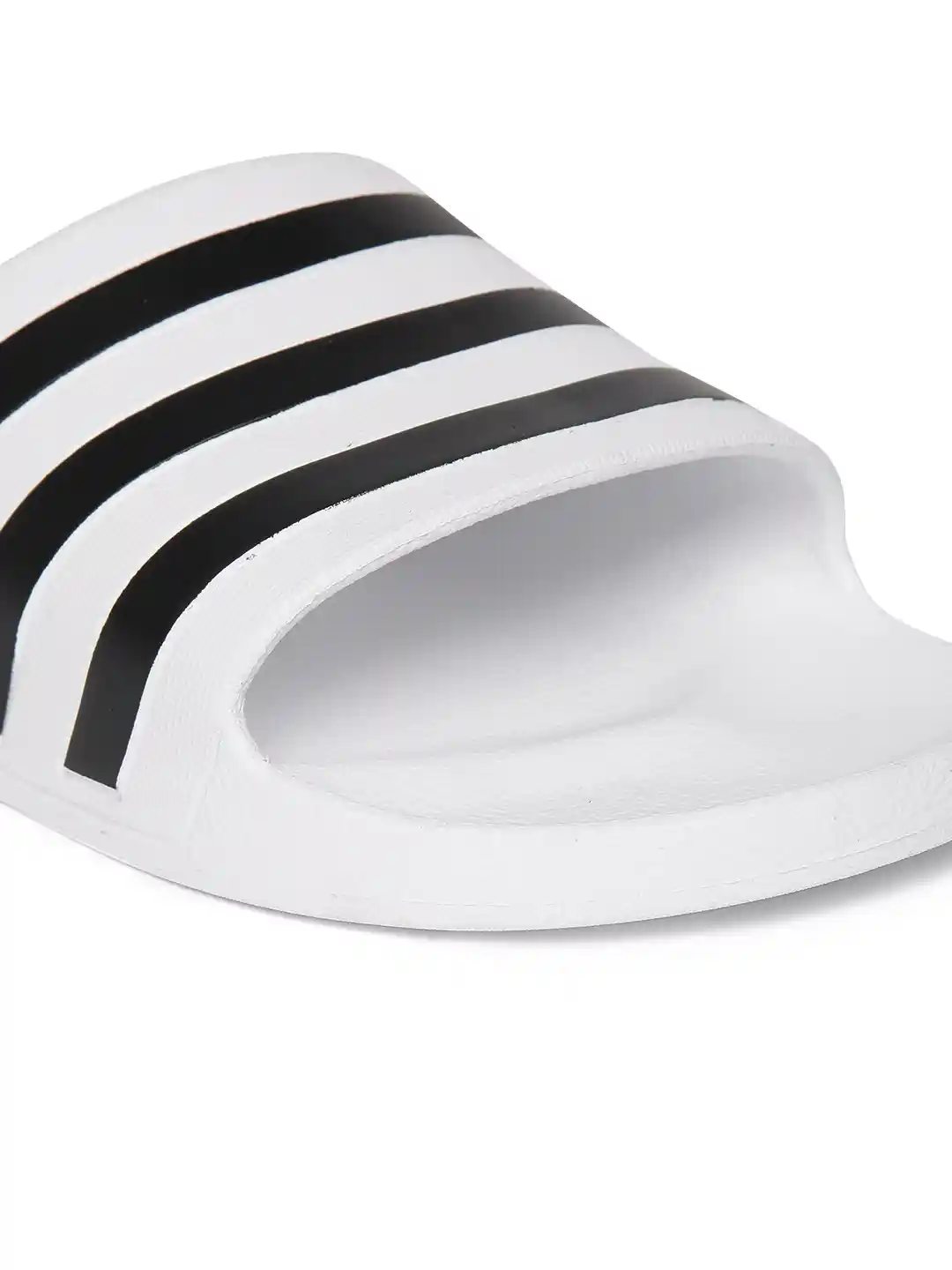 Buy ADIDAS Unisex White Black ADILETTE AQUA Striped Sliders