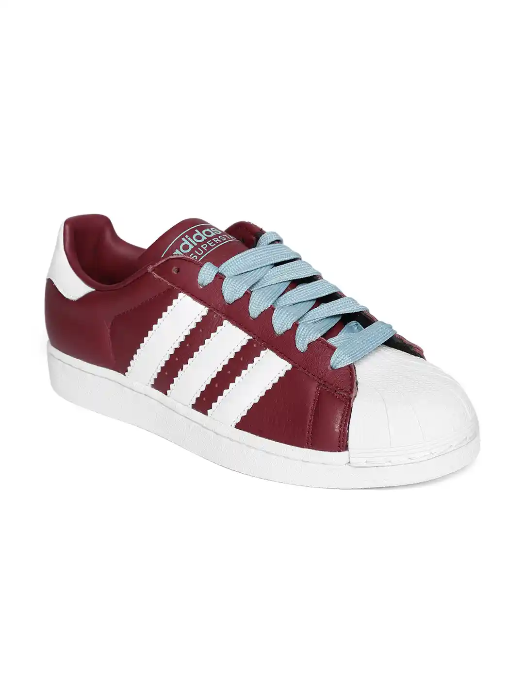Buy ADIDAS Originals Men Maroon White Superstar Colourblocked