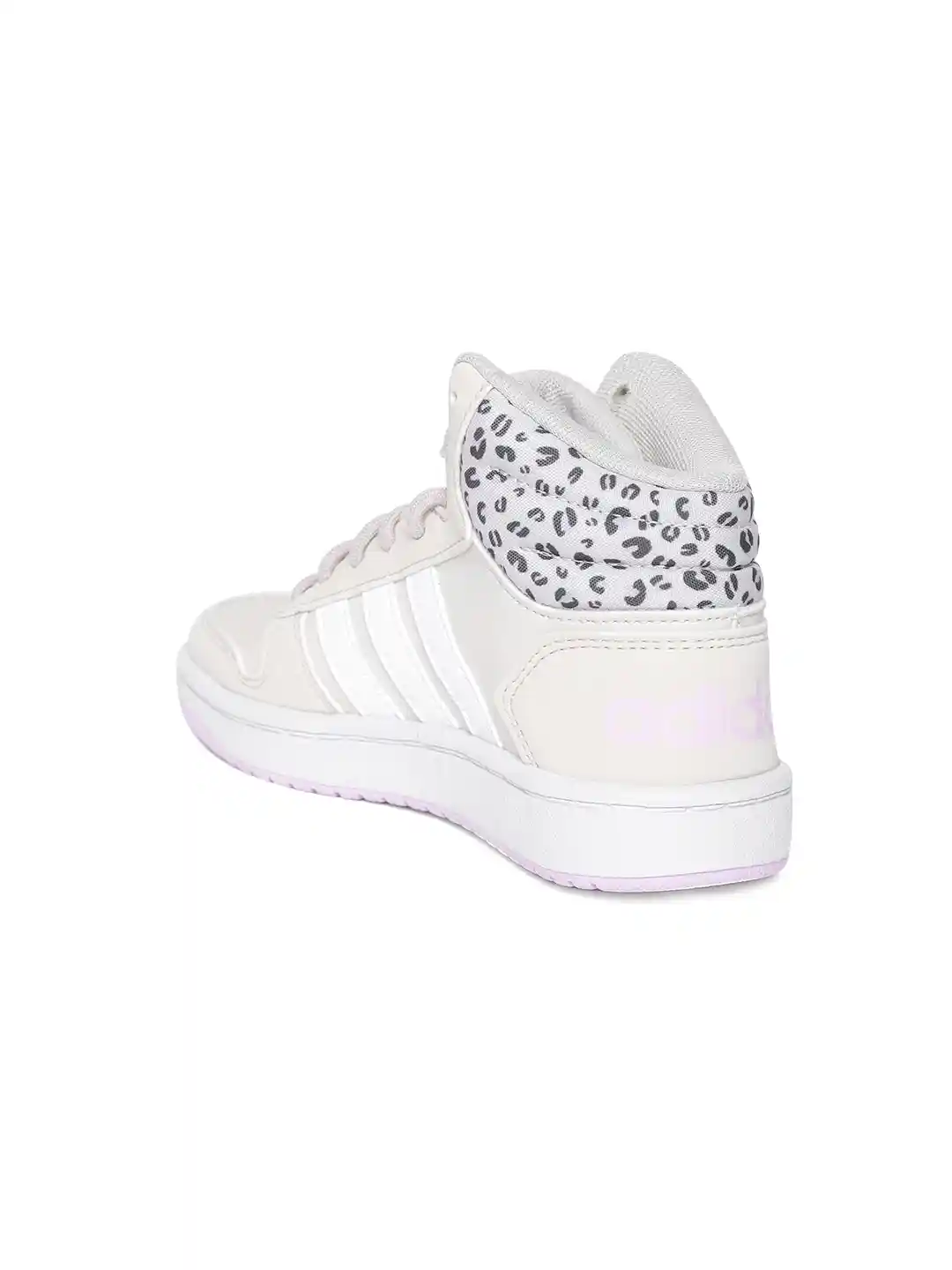 Buy ADIDAS Boys Beige Hoops Mid-Top Basketball Style Sneakers