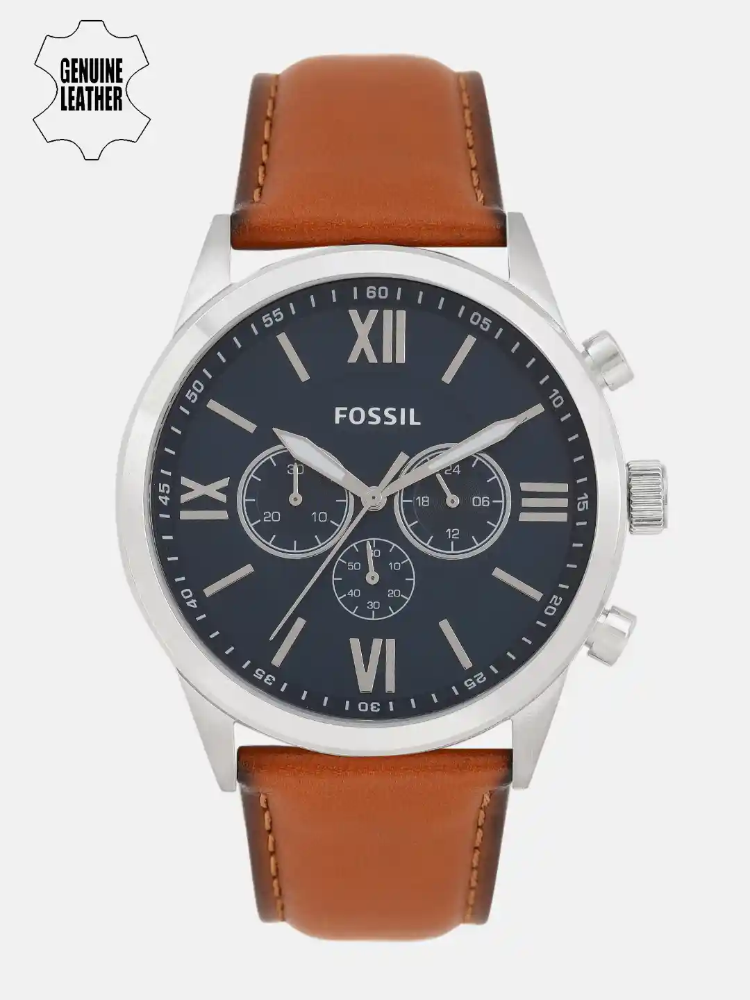 Buy Fossil Men Blue Leather Analogue Factory Serviced Watch