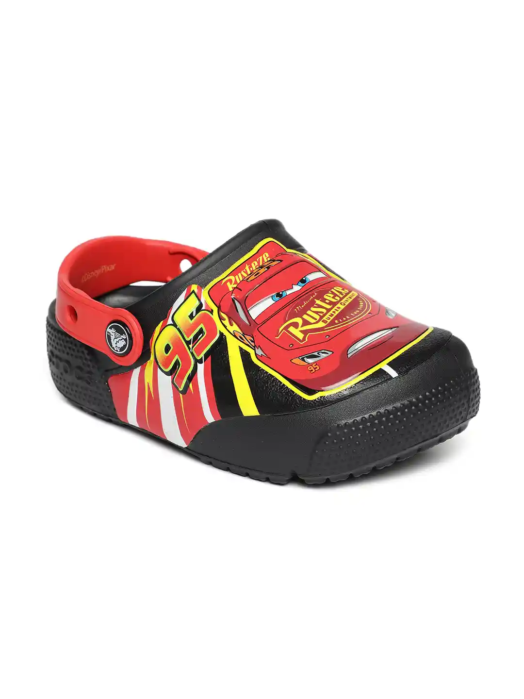 Buy Crocs Boys Black Red Printed McQueen Clogs Flip Flops for - Main Image