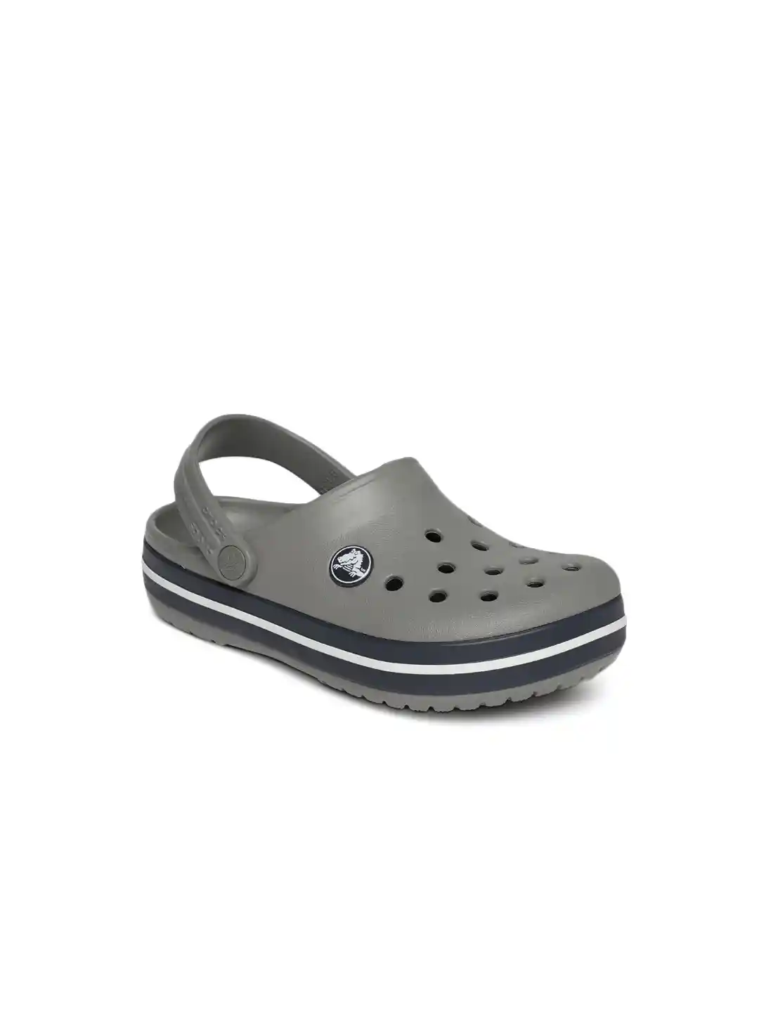 Buy Crocs Kids Grey Crocband Solid Clogs Flip Flops for Unisex - Main Image