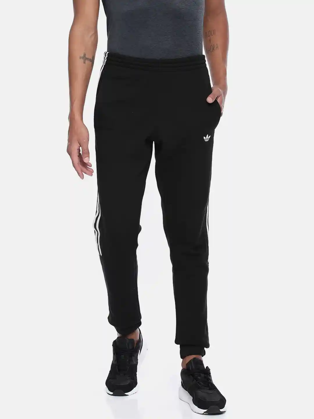 Buy ADIDAS Originals Men Black Solid Straight Fit RADKIN SP