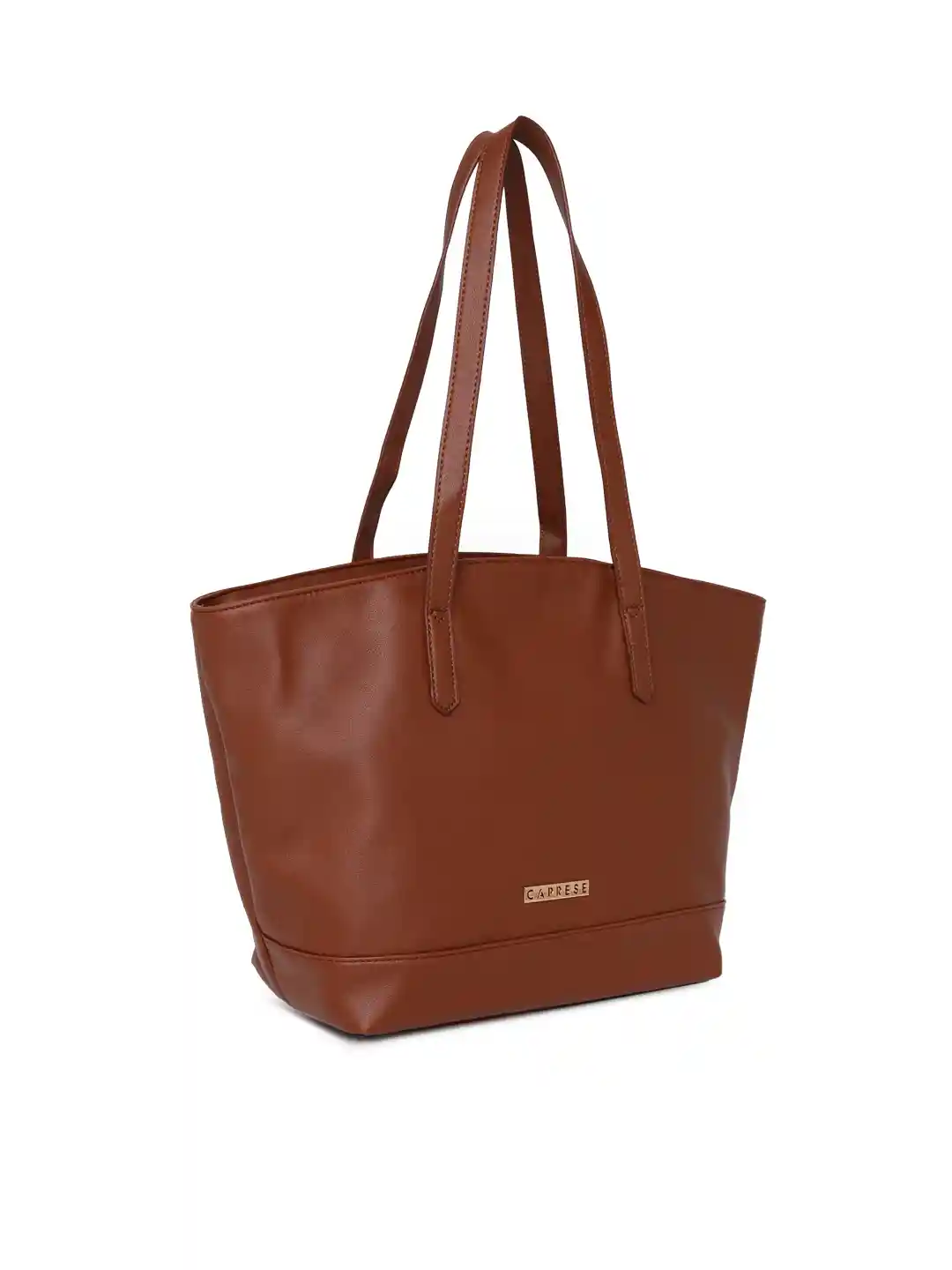 Buy Caprese Brown Solid Shoulder Bag Handbags for Women 8789589