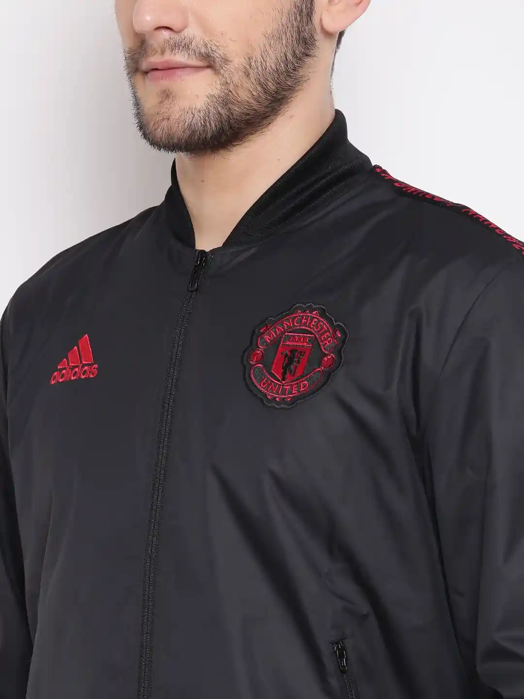 Buy ADIDAS Men Black Solid Manchester United Anthem Football