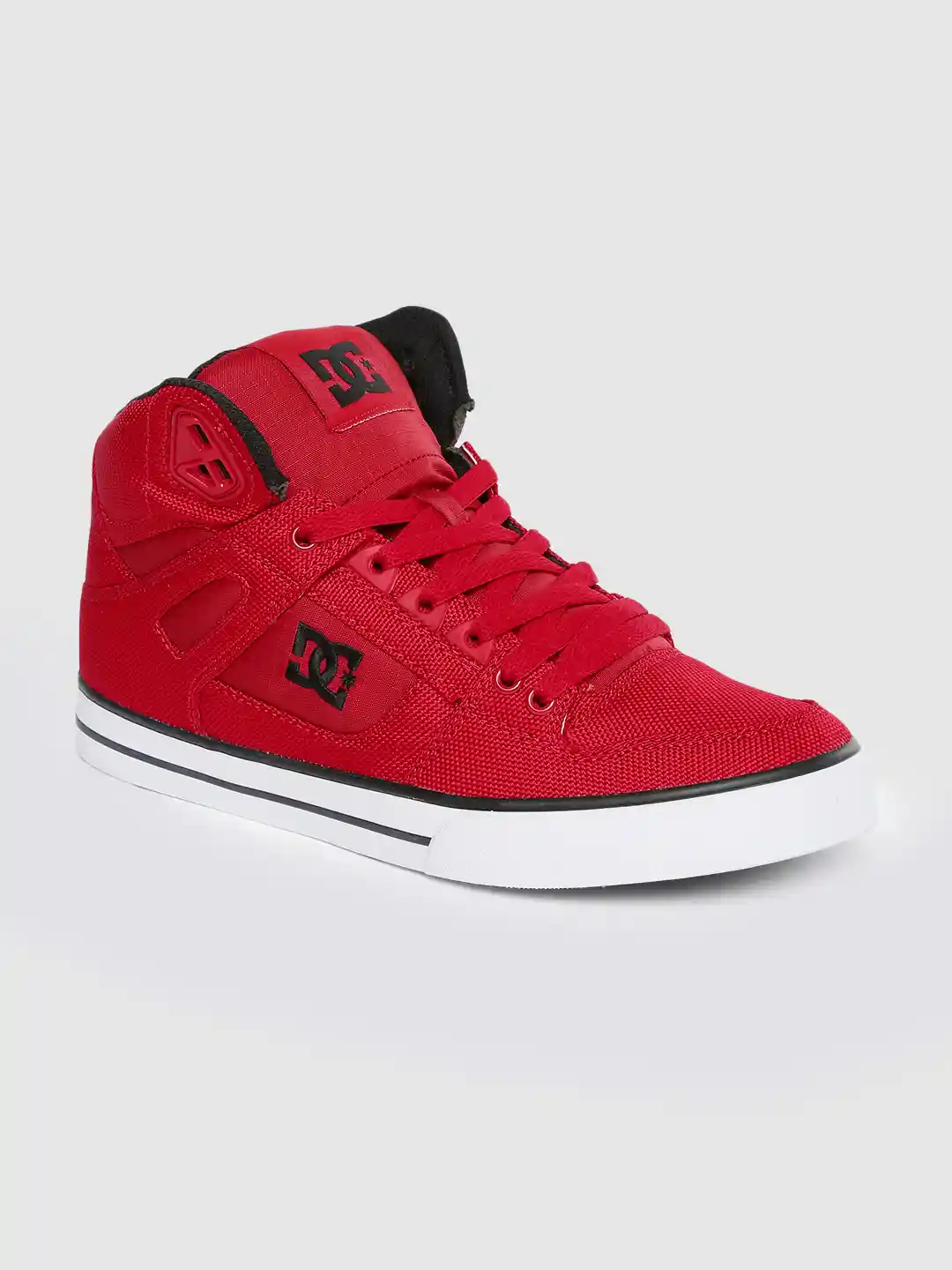 Buy DC Men Red Solid Mid-Top Sneakers Casual Shoes for Men