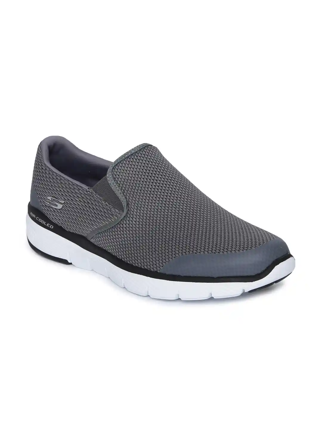 Buy Skechers Men Charcoal Grey FLEX ADVANTAGE Slip On