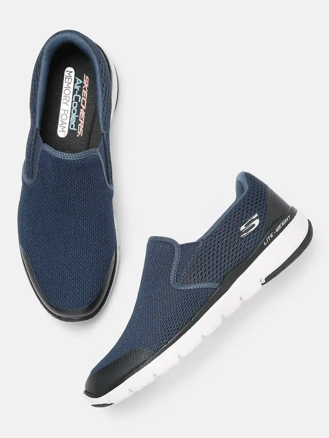 Buy Skechers Men Woven Design Flex Advantage Slip-On