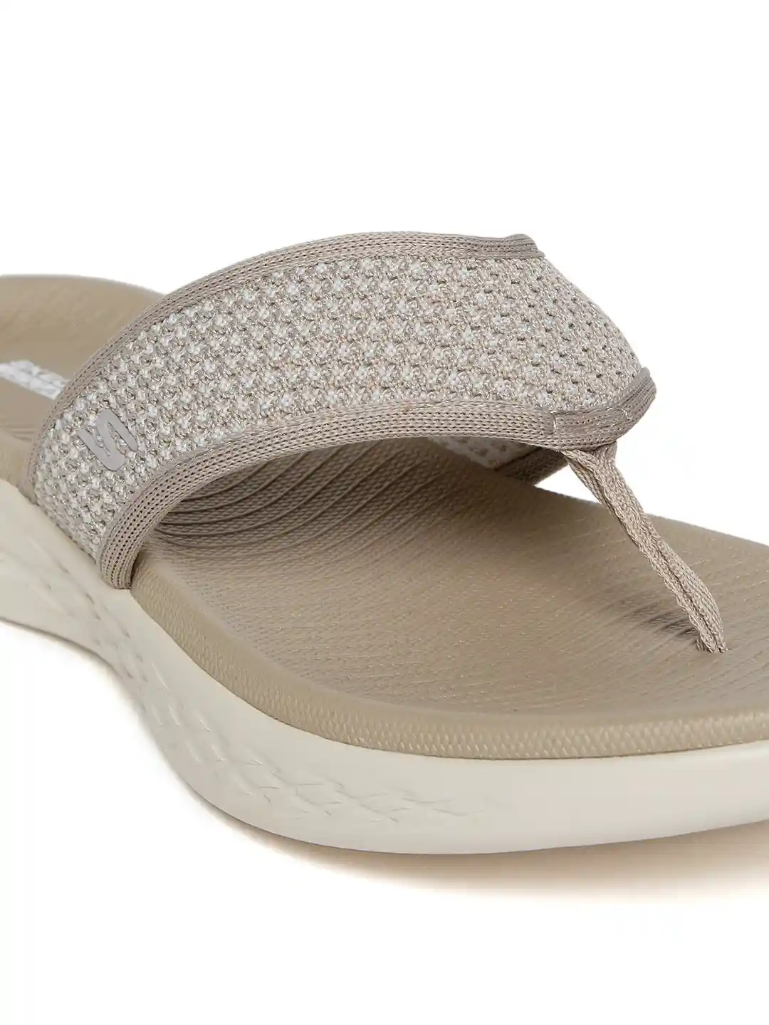 Buy Skechers Women Beige On-The-Go 600 Glossy Thong Flip-Flops