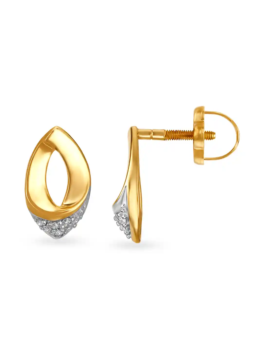 Buy Mia by Tanishq 14KT Yellow Gold Diamond Stud Earrings