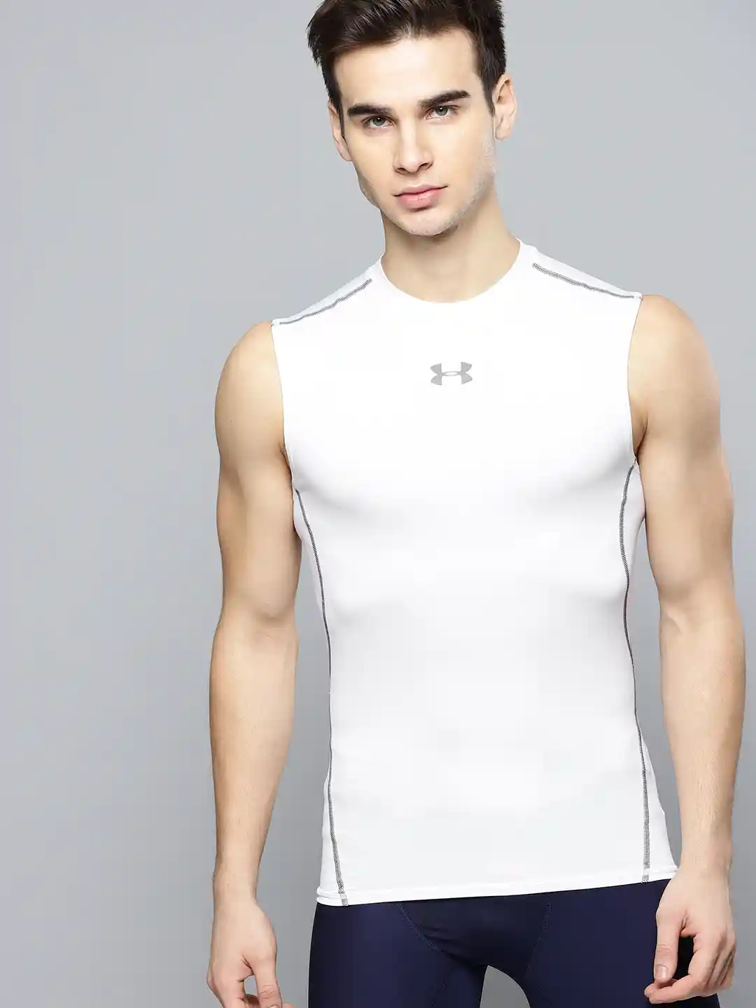 Buy UNDER ARMOUR Men White HeatGear Armour Compression Sleeveless