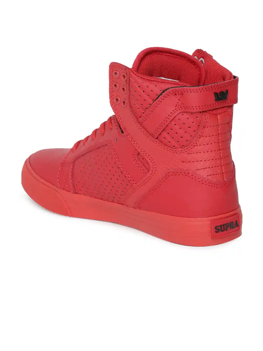 Mens Red Supra Shoes Buy Supra Men Red Skytop Mid-Top Sneakers