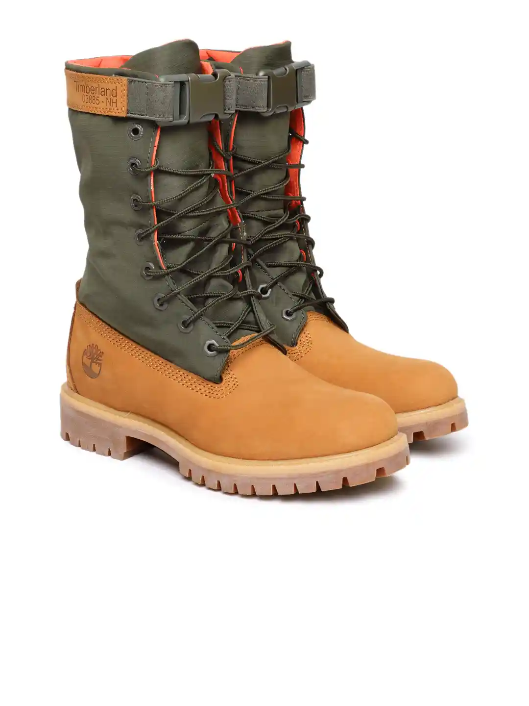 Buy Timberland Men Tan Brown & Olive Green Colourblocked 6IN PREM