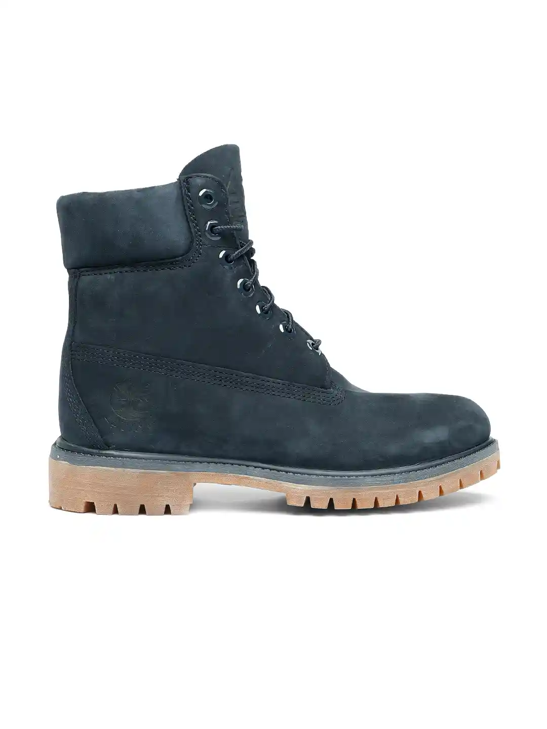 Buy Timberland Men Navy Blue Solid HER 6IN PREM Leather Mid-Top