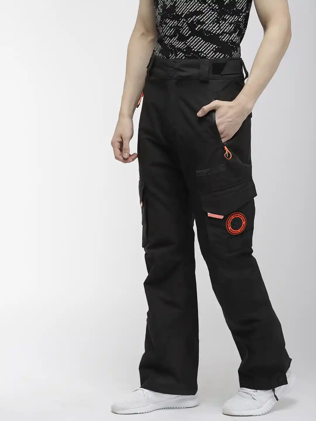 Buy Superdry Men Black Solid Straight Fit SNOW Track Pants Track