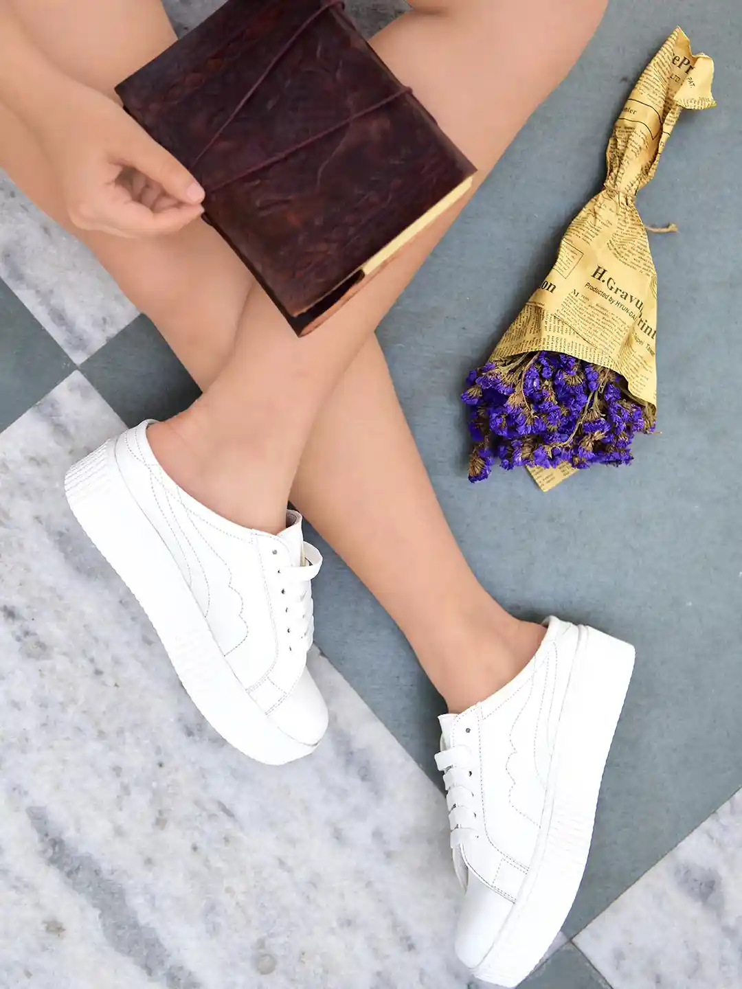 Buy Street Style Store Women White Sneakers Casual Shoes for