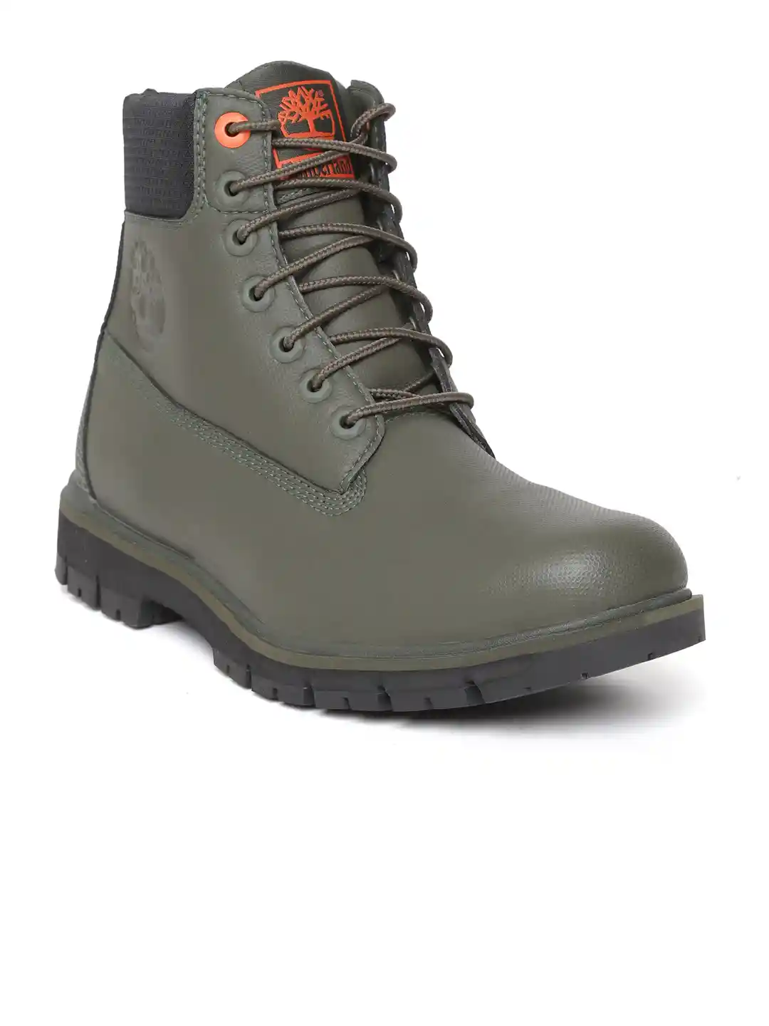 Buy Timberland Men Olive Green Radford 6-inch Logo Flat Boots